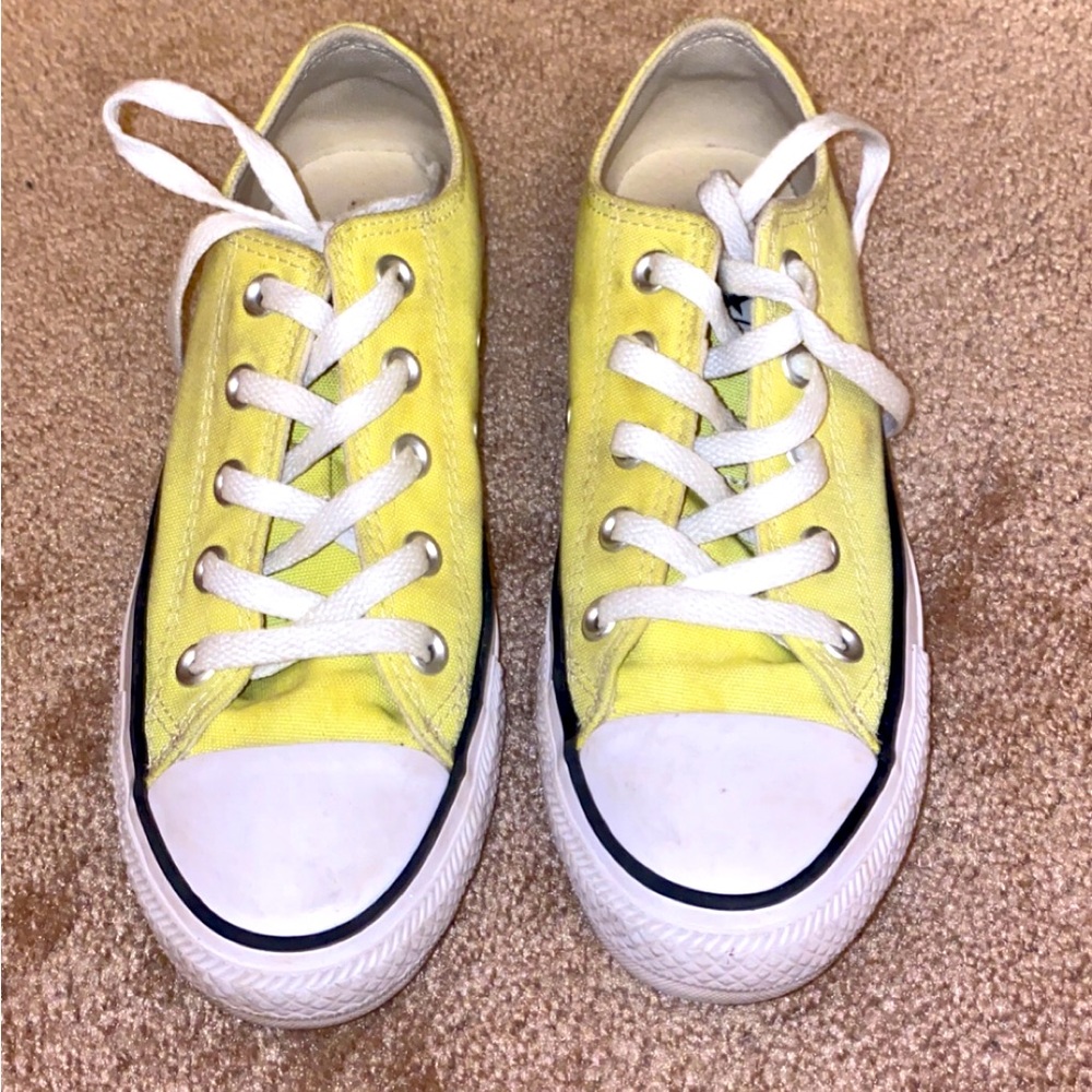 Yellow Converse Lows size 6